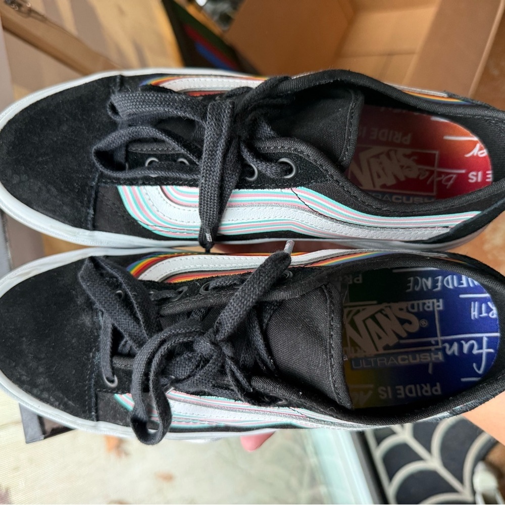 Vans Sentry Old Skool Pride Canvas Trans Pride Size 8.5M/10W Unisex EUC - Picture 3 of 7